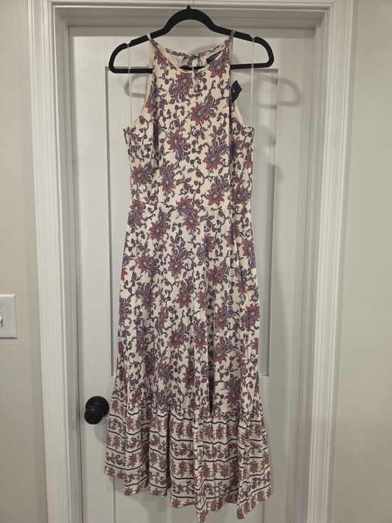 Chaps Dresses & Skirts - Chaps Sleeveless Cream Floral Maxi Dress